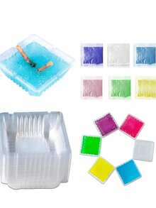 50件烟灰缸套装，多种尺寸可选，耐热材质，附赠烟灰砂，快速灭火，轻巧设计，方便放置和携带，适用于网吧、台球厅、酒吧、餐厅、酒店等公共场所 - 彩色 - 查看 2