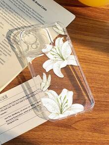 1 chiếc ốp lưng điện thoại trong suốt mềm mại kiểu INS màu hồng họa tiết hoa ly và bướm, tương thích với iPhone 11/12/13/14/15/16 Pro Max, chống nước, chống sốc, chống rơi vỡ và chống trầy xước, phiên bản quốc tế, không phải phiên bản nội địa. - Nhiều màu - Xem 2