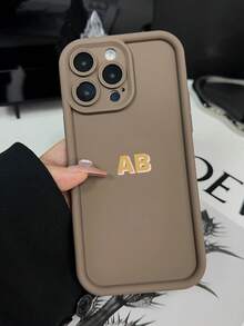 1个个性化情人节Y2K软硅胶手机壳，防震糖果色，可定制姓名/字母，彩色复古纯色情侣/学生手机壳，适用于苹果17/16/15/14 Pro Max/13/12/11 Plus，情人节礼物，生日礼物，节日礼物，送给她的礼物，个性化礼物，Etsy/定制产品，送给她的定制礼物，周年纪念礼物，结婚礼物，送给妈妈的个性化礼物（烫金工艺） - 白色 - 查看 10