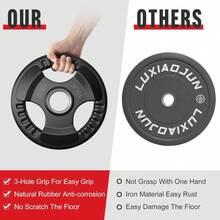 Weight Plates  Rubber Grip Plates 2Inch Cast Iron Grip Plates Bumper Plates For Strength Training Weightlifting Crossfit Weights For Home Gym