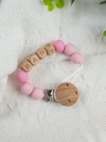1pc Customized Silicone English Letter Wooden Bead Keychain, Customized Name, Customized Gift, Customized Anti-Lost Chain, Customized 2-6 English Letters,Customized Keychains & Accessories,End Of Summer,Apparel Accessories,Halloween Edit,Boyfriend,Girlfriend,Family,Friends - Anti-lost Chain Clip - View 10