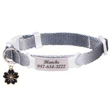 1pc Customized Gradient Colorful Cat Collar, Nylon Material Cat Collar, Can Customize Pet Name, Contact Info, Address, Anti-Lost Engraved Pet Collar, Suitable For Medium & Small Cats - Multicolor - View 8