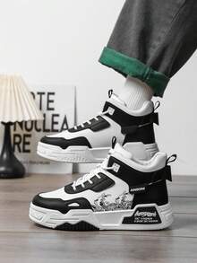 Nuevas zapatillas casuales de suela gruesa y media altura para hombre, otoño/invierno 2025, estilo deportivo y versátil de moda