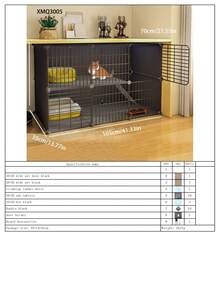 三层猫笼带猫砂盆，大型室内宠物笼，带免费空间，家用猫别墅 - 彩色 - 查看 19