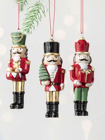 1 st julnötknäppare ornament hängande och vintage design skrivbordshantverk skulptur lämplig för julfest, julgran, nyår, semester skrivbord kontor heminredning rekvisita juldekorationer rumsdekor vinter