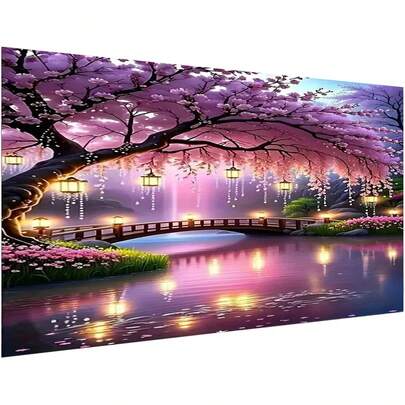 超大全钻石画套件 - DIY 圆形钻石艺术，专为初学者设计，不含画框，适合装饰客厅、卧室和办公室，完美的手工礼物，墙面装饰艺术，无框，多种尺寸可选