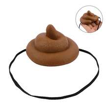 3Pcs Poop Hat Prank Prop Beanie Party Supplies Hats Halloween Party Headwear Funny Headgear Pvc Simulation Shape Men And Women - Multicolor - View 4