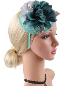 Fascinators Hats Women,Tea Party Fascinator Hair Clip With Feathers Wedding,Derby Hats Headbands - Style6-green - View 3