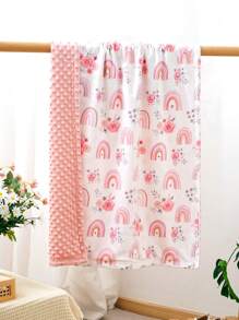 1条婴儿毯，带舒缓凸点，柔软新生儿襁褓毯，冬季适用