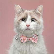 Pet Collars, Small Floral Cat Collars, Stainless Steel Engraved Custom Pet Names And Phone Numbers, Elastic Band Cat Paw Collars, Customizable Names And Phone Numbers, The Best Gift For Your Cat,Back To School