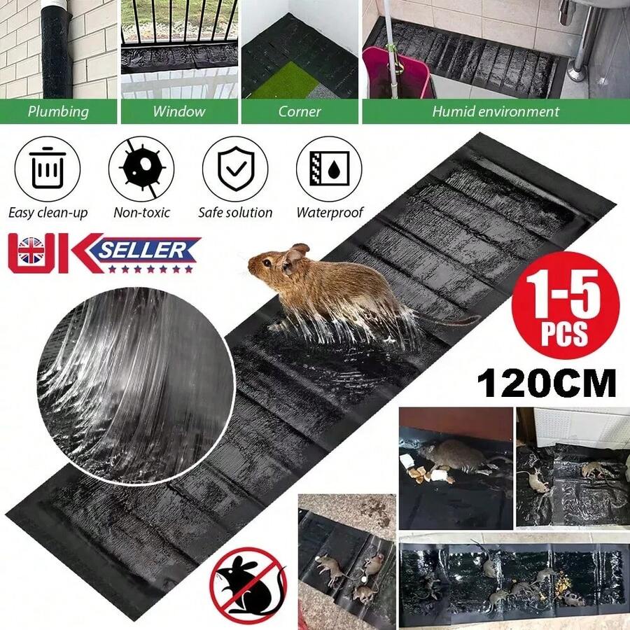 2 Pcs 1.2M Large Mice Mouse Rodent Catcher Rat Mouse Traps Indoor Super Strong Mice UK