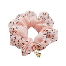 Korean Style Pearl Scrunchies - Fashion Floral Fabric Hair Ties Women - Korean Flower Accessoriesvalentine's Day RFC0 - 3-碎花 - 查看 6