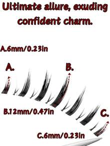 Manga False Eyelash 5 Pairs Of Transparent Stem Natural False Eyelashes, Eyelash Extension, Curling And Softness, Natural Playful Little Devil Suitable For Daily, Party, Travel, Wedding Makeup, Beginner Friendly, Is A Good Gift For Christmas, Halloween, Thanksgiving.