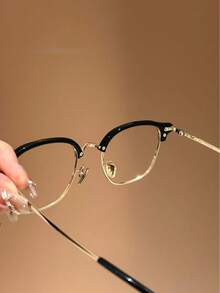 "LILY"Series Blue Light Glasses For Woman, Fashion Computer Glasses On Office Reduce Eye Strain Anti Migraine For Working Reading,Safety Glasses Blue Light Blocking Glasses  Protection Computer Gaming Glasses   Women Cute Light Weight Red Frame Oversized Non Prescription Small Face Square Cat Eye  Reduce Eye Fatigue On Computers, TVs, Phones, And Games, Suitable For Computer Lense Screen Protector Plain Glasses   Clear Lens Glasses Blue Light   Light Blocking Glasses Blue Light Glasses Light Glasses For For Women Men  Light Glasses For    Glasses For Women  99 Blue Light  Glasses For Woman - 金色 - 查看 8