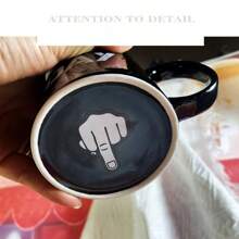 1个8盎司时尚陶瓷咖啡杯，可定制个性化饮品杯，握感舒适，适合居家、办公、送礼、休闲、工作、返校等场合。 - 彩色 - 查看 8