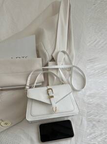 Buckle Decor Square Bag