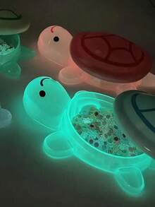 121pcs Turtle Night Light Statues, No Power Or Battery Needed - Resin Garden Miniature Animal Decor - Outdoor Decoration, Colorful Glowing Plastic Handmade Model, Suitable For DIY, Nail Art And Home Decor | Funny Animal Figurines | Decorative Turtles - Multicolor - View 6