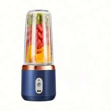 1pc Portable USB Rechargeable Blender - 1500mAh Digital Display, Stainless Steel & Plastic Material, Includes Water Bottle For Smoothies, Ice Cubes, Fresh Juice - Compact For Travel, Home, Office Use, Portable Smoothie Blender, On-The-Go Nutrition, Compact Juicer, Durable Kitchen Gadget - Multicolor - View 12