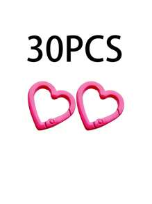 Metal Heart-Shaped Ring Buckle, Spring Clasp For Bag, Clothing Accessory - Multicolor - View 38