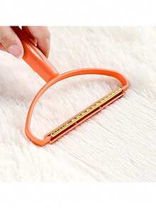 1pc Handheld Fabric Shaver, Plastic Handle, Anti-Rust Copper Blade Shaver, Pet Hair Remover, Carpet Lint Remover, Suitable For Carpets, Car Mats, Sofas, Pet Beds, Furniture And Clothing To Remove Fuzz And Hair From Woven Fabrics, Carpets And Other Textiles. - Multicolor - View 10