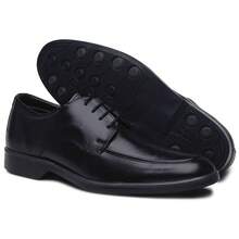 Men's Elegant Lace-Up Basic Black Comfortable Dress Shoes - màu đen - Xem 2