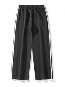 男士休闲舒适宽松运动裤，秋季 - 黑色 - 查看 3