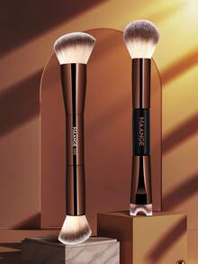 MAANGE 1/2/10件套专业化妆刷套装，可重复使用且便携，包含粉底刷、腮红刷、遮瑕刷、修容刷、鼻刷、细节刷、眼影刷、眼线刷、眉刷，适用于液体化妆品，适合日常面部彩妆。 - 咖啡棕 - 查看 11