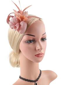 Fascinators Hats Women,Tea Party Fascinator Hair Clip With Feathers Wedding,Derby Hats Headbands - Ha9582-xueya - 查看 2