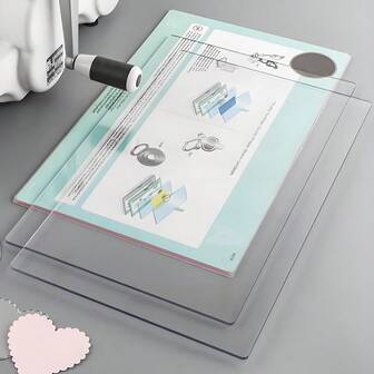 CYFUN DESIGN 1 Pair 8.9 X 6.1 X 0.12 In / 15 X 8.8 X 0.12 In / 12.7 X 8.8 X 0.12 In Clear Polycarbonate Plastic Cutting Plates For Die Cutting Machine