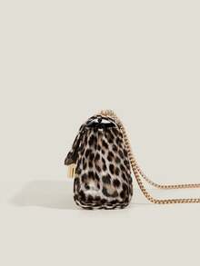 Simple Fashion Leopard Bag Female 2025 Early Autumn New Simple Western Retro Chain Shoulder Slung Small Bag. - Multicolor - View 6