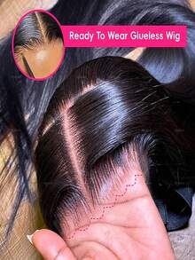 bling hair Straight Glueless Human Hair Wigs, Pre-Plucked, Pre-Cut, 6x4, 9x6, 5x5 Glueless Wig, 180% Density, Upgraded Straight Closure Wig With Baby Hair, Straight 13x6, 13x4 Lace Front Human Hair Wigs - SNatural - 查看 2
