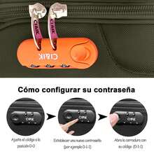 Set Of 2 Travel Suitcases, 20 And 18 Inches, With Rigid Wheels And A Lock. - 綠卡其色 - 查看 7
