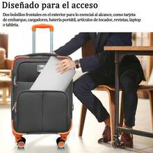 Set Of 2 Travel Suitcases, 20 And 18 Inches, With Rigid Wheels And A Lock. - 灰色 - 查看 8