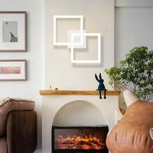 Glitzerlife Ceiling Lamp LED Ceiling Light Kitchen: 24W Kitchen Lamp Black Living Room Lamp Modern Design Hallway Lamp Warm White Hallway Bedroom Lamp Square Ceiling Lighting For Living Room Bedroom - trắng - Xem 2