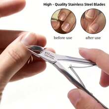 Profesjonalne cążki do skórek ze stali nierdzewnej, trymer do skórek, obcinacz do paznokci - wytrzymałe obcinacze do martwych skórek i wrastających paznokci z ostrymi, spiczastymi końcówkami - do domu, salonu, pedicure, manicure, jednoczęściowa konstrukcja ułatwiająca czyszczenie, wyposażenie salonu, ergonomiczny uchwyt, precyzyjne wykonanie, dla profesjonalistów w salonie, prezenty dla rodziny, przyjaciół, zakochanych, na powrót do szkoły, Halloween, Boże Narodzenie