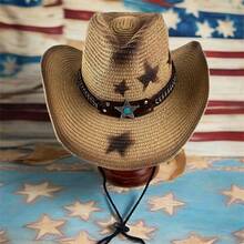 Elevate Your Beach Look With Our Beach Star Straw Cowboy Hat Collection In  Colors - Light Brown - View 5