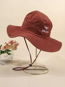 1pc Unisex Oversized Brim Solid Color Bucket Hat, Casual Outdoor Sun Protection Hat For Fishing, Cycling, Hiking - Multicolor - View 5