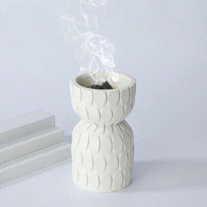 1 件简约树脂制作的圆形罗马柱香炉，阿拉伯风格香薰架，家居装饰，中心摆件，卧室，办公室，客厅，派对，茶道，节日，假期，返校，冬季礼物