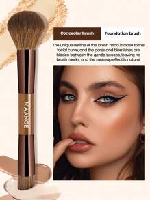 MAANGE 7/11/12/13/20支装专业双头化妆刷套装，包含斜角粉底刷、轮廓刷、腮红刷、散粉刷、眼影刷、遮瑕刷、高光刷、晕染刷，刷毛柔软，便携旅行套装，是送给女性/女孩的理想礼物。