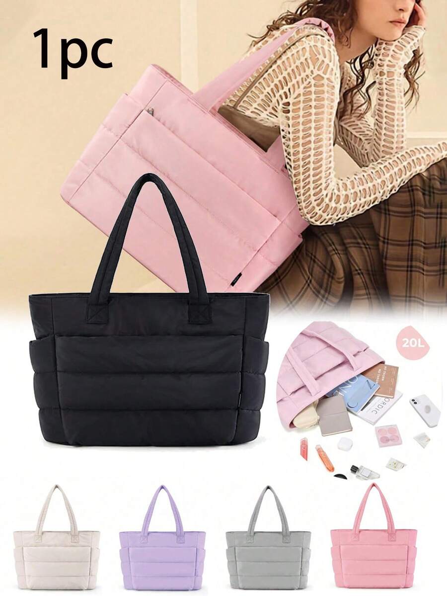Bolso de mano para mujeres, bolso de hombro acolchado y ligero con compartimentos, bolso de mano adecuado para viajes, trabajo, gimnasio, volver a la escuela, asistir a clases y el transporte diario, puede satisfacer las necesidades de almacenamiento diario de múltiples artículos, con tamaños talla grande grandes para un mejor almacenamiento - Multicolor - Ver 1