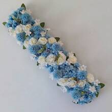 1pc 1m Artificial Rose Wedding Arch Backdrop Flower Wall Decor, Tabletop Center Piece, Wedding Signage, Office Desk, Hotel Lobby Decoration - Multicolor - View 15