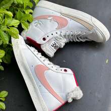 Nike Blazer Women's Classic Retro Mid-Top Non-Slip Comfortable Versatile Sneakers - FD4342-181 - White/Light Pink/Light Khaki - View 6