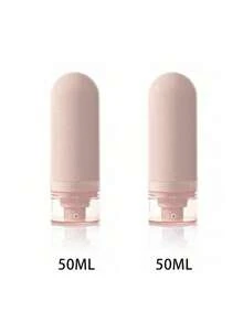15-30-50ml Botellas recargables con bomba - Compactas y lindas, a prueba de agua y portátiles, botellas de viaje con tapa para crema cosmética, loción, ungüento, envases de crema para el cuidado de la piel, bálsamo labial, accesorios de baño y artículos de viaje esenciales - Rosa - Ver 19