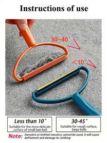 1pc Handheld Fabric Shaver, Plastic Handle, Anti-Rust Copper Blade Shaver, Pet Hair Remover, Carpet Lint Remover, Suitable For Carpets, Car Mats, Sofas, Pet Beds, Furniture And Clothing To Remove Fuzz And Hair From Woven Fabrics, Carpets And Other Textiles. - Multicolor - View 5