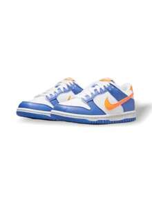 Nike Dunk Low 白/蓝 - 藍色喜悅/白色/黑色/亮橘色 - 查看 2