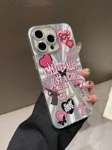 Pink Celebration Phone Case Compatible With IPhone 11 Pro Max, 16 Pro Max, 15 Pro, 14 Plus, 13, 12, 11, 13 Pro Max, 12 Pro, Anti-Drop - ألعاب نارية شفافة ذات ثقوب دقيقة - مشاهدة 1