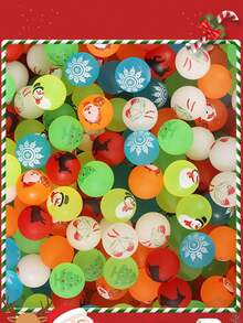 10/20 Bolinhas Saltitantes Brilhantes de Natal, Bolinhas Saltitantes Luminosas, Bolinhas Saltitantes de Borracha de 1.06-Polegadas, Pacote, Adequadas para Presentes de Jogos de Festa de Aniversário, Presentes de Natal, Lembrancinhas de Festa (Estilos Aleatórios)