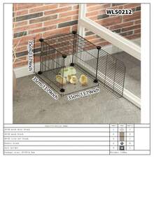 Large Size Cage, Home Use Breeding Pen, Chick Raising Enclosure, Rabbit Hutch With Anti-Escape Fence