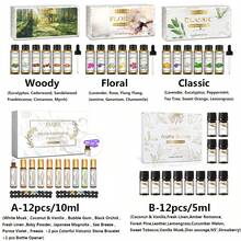 Set de regalo de aceites esenciales EUQEE, Set de 6 piezas/12 piezas de aceites esenciales de aromaterapia, Set de aceites con aroma a frutas, Adecuado para difusor, aromaterapia, velas, jabón, Múltiples tamaños disponibles, Set de regalo de aceites esenciales premium - Múltiples aromas - Ver 8