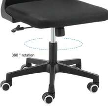 1pc Mesh Office Chair Ergonomic 360° Swivel Lift Computer Desk Adjustable Height - Black - View 6